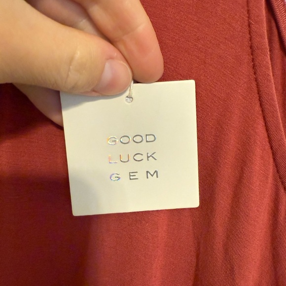 2/$30 Good Luck Gen - Rust Cold Shoulder Long Sleeve Dress - Picture 7 of 11
